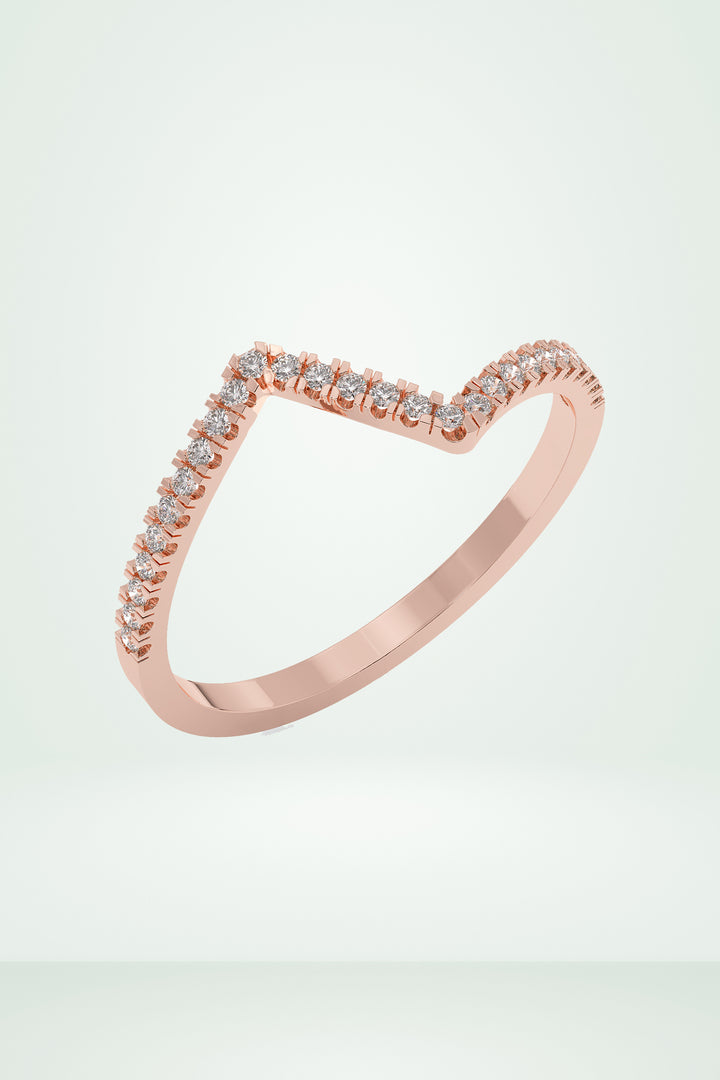 Riaagh V-Shape Diamond Band Ring