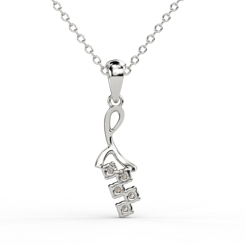Curved Diamond Pendant 