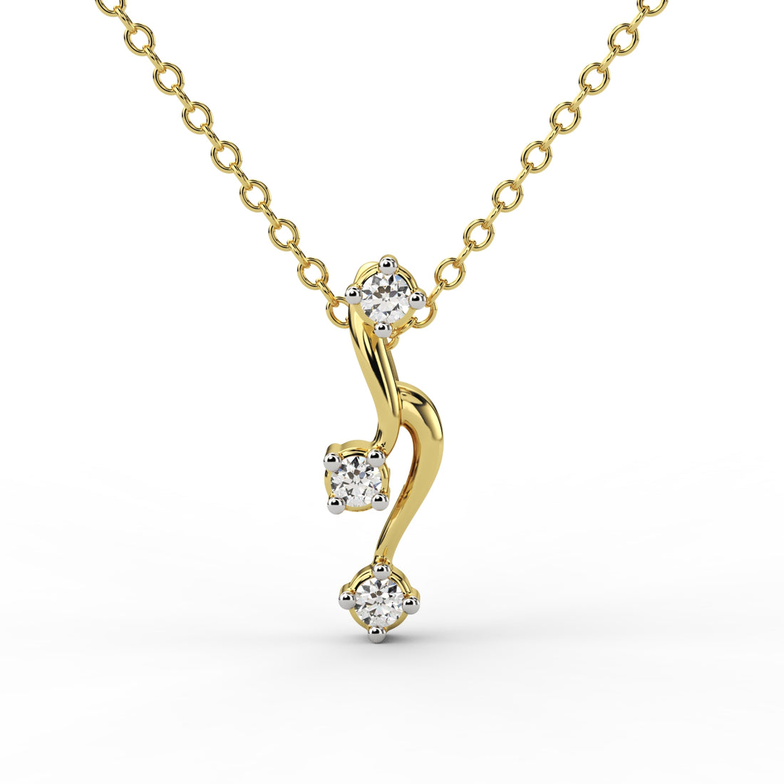 Buy Riaagh Jewels Shimmering Trio Diamond Charm Pendant

