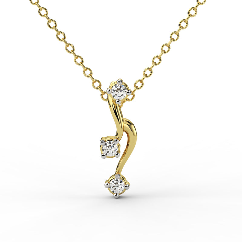 Trio Diamond Charm Pendant
