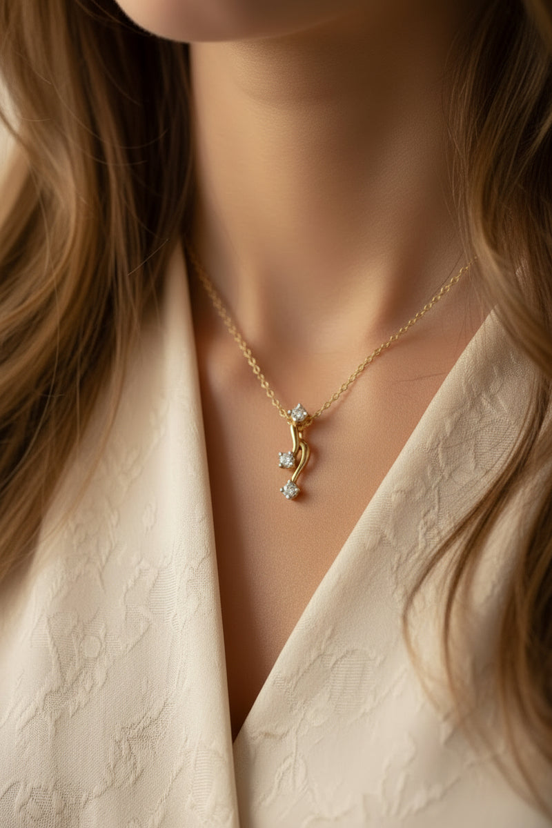 Trio Diamond Charm Pendant