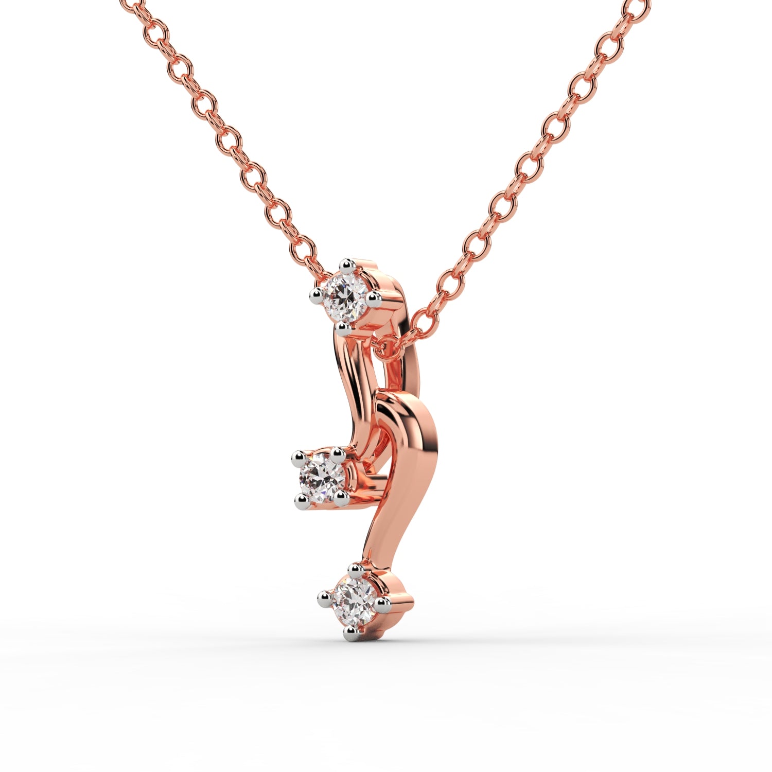 Trio Diamond Charm Pendant