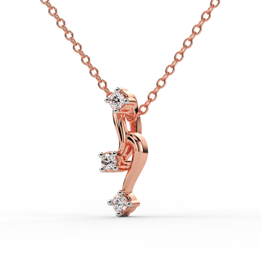Trio Diamond Charm Pendant