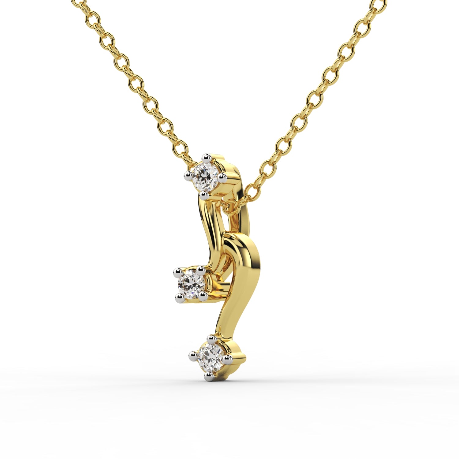 Buy Riaagh Jewels Shimmering Trio Diamond Charm Pendant
