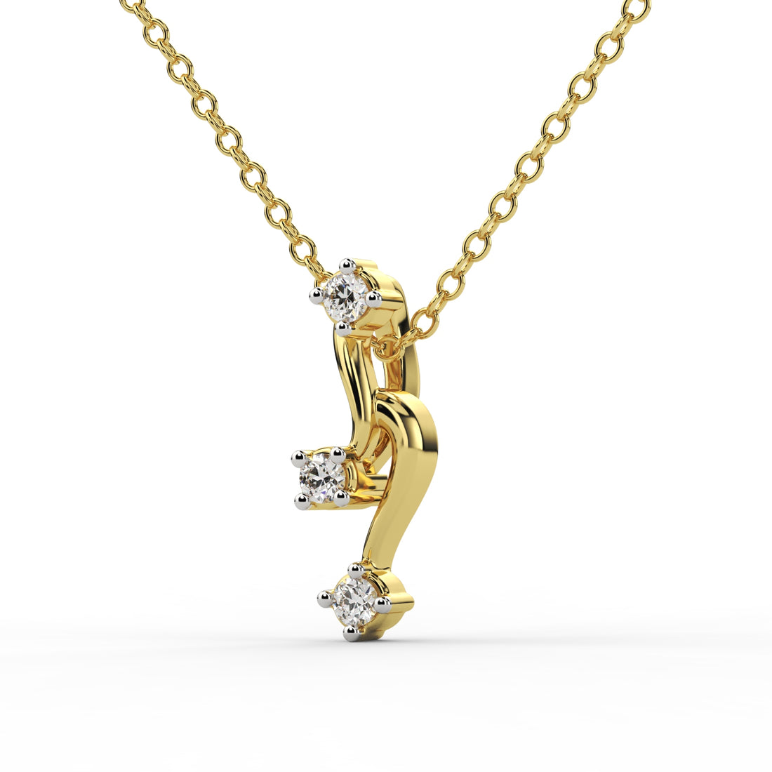 Buy Riaagh Jewels Shimmering Trio Diamond Charm Pendant
