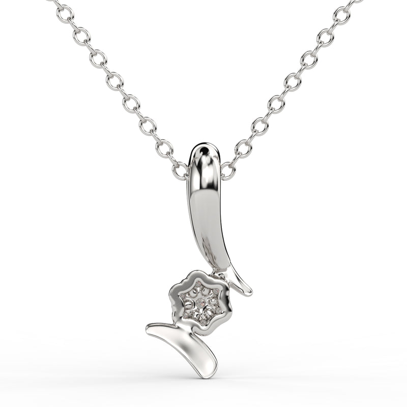 Cluster Flower Moissanite Diamond Pendant