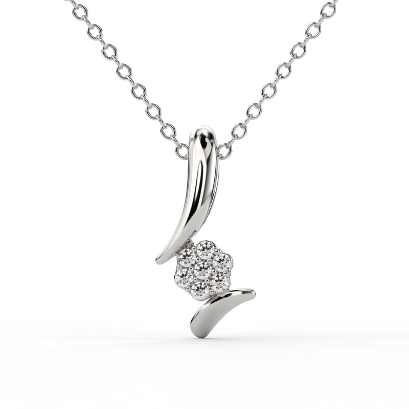 Cluster Flower Moissanite Diamond Pendant