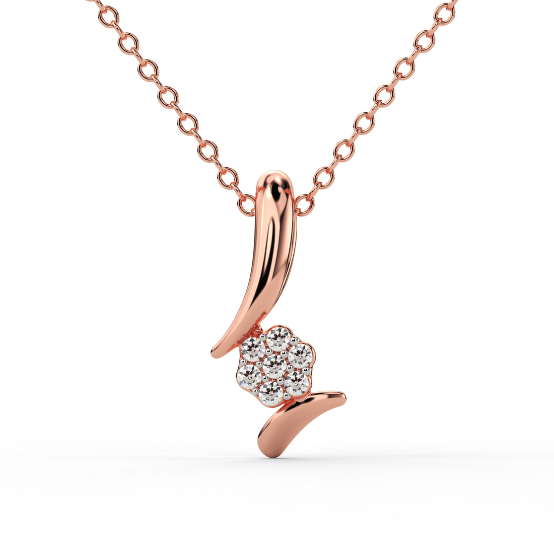 Cluster Flower Moissanite Diamond Pendant