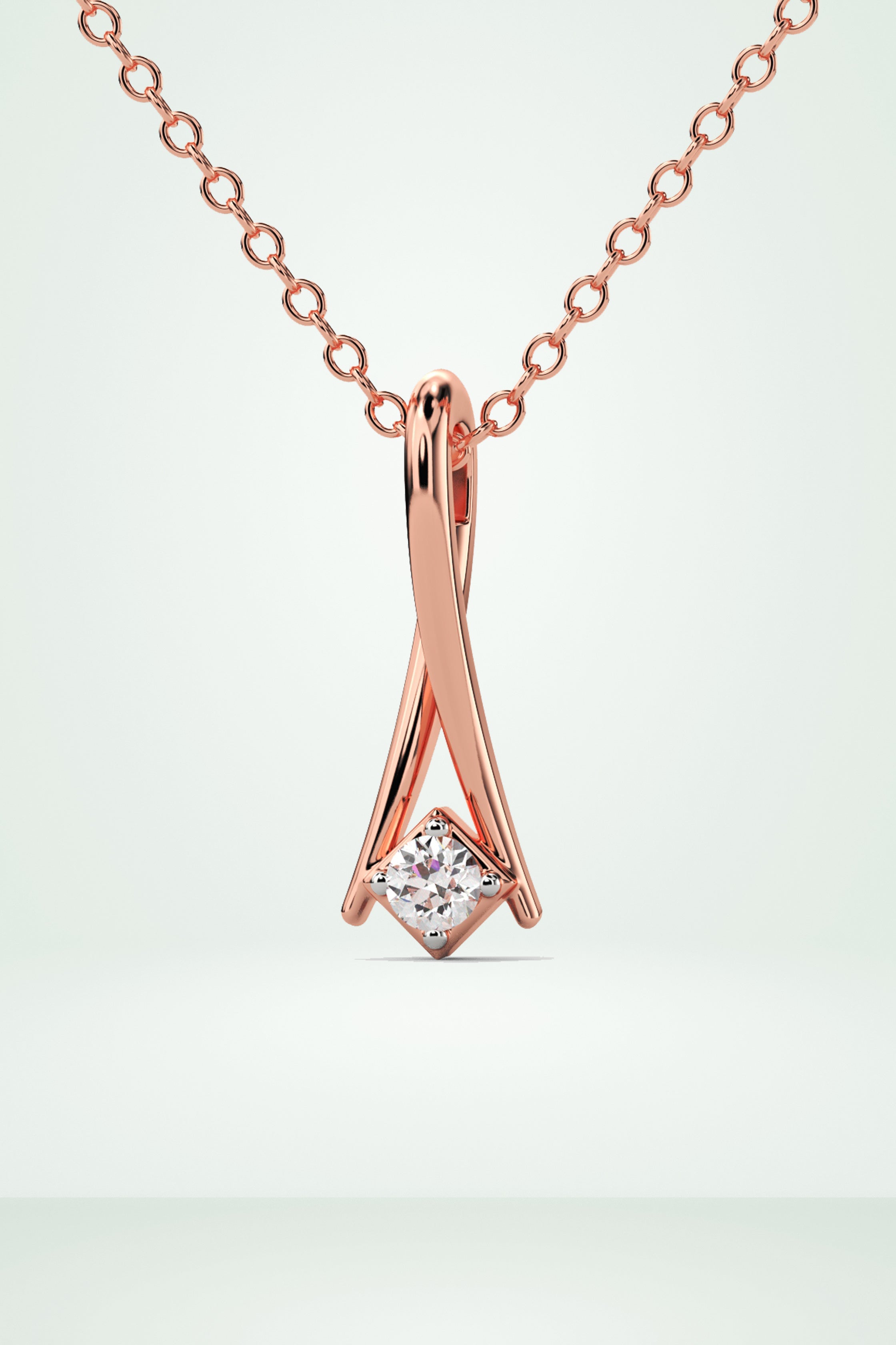 Delicate Classic Solitaire Pendant