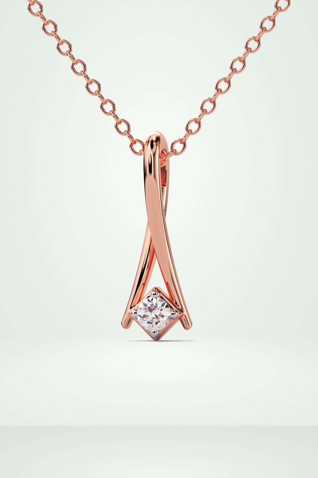 Delicate Classic Solitaire Pendant