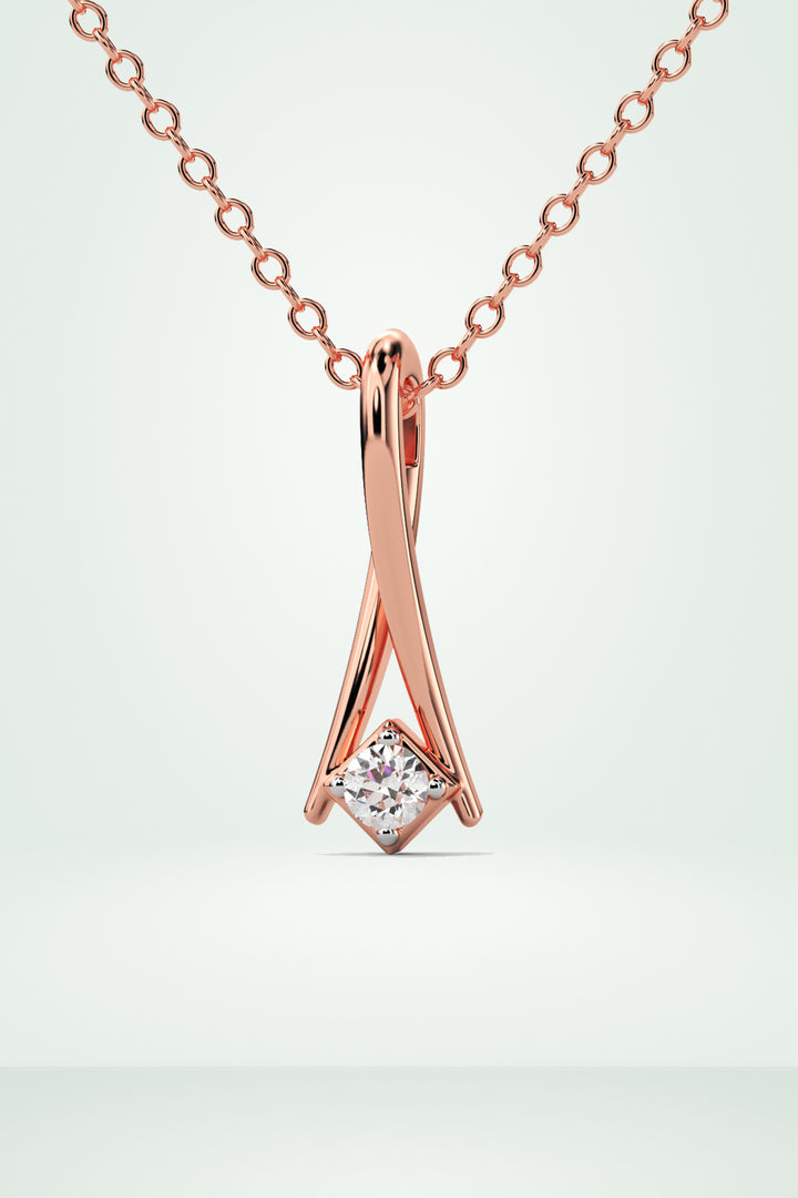 Delicate Classic Solitaire Pendant