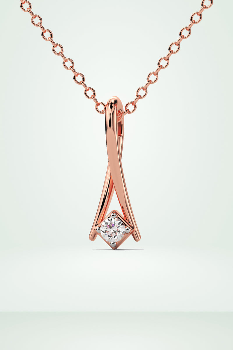 Delicate Classic Solitaire Pendant