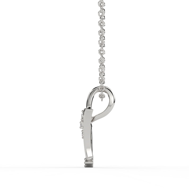 Floral Diamond Cluster Wedding Pendant