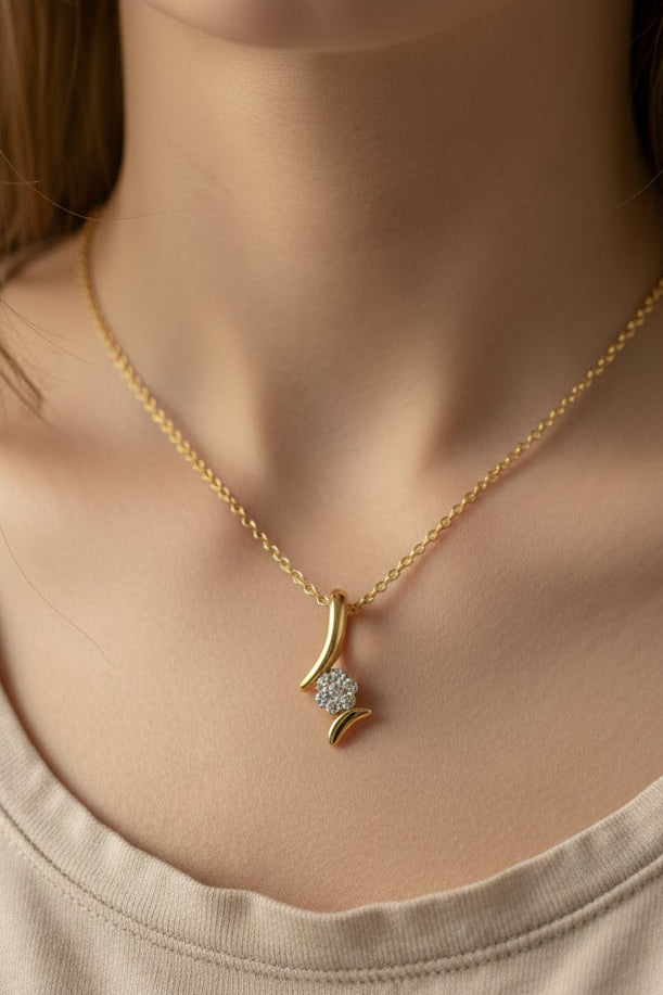 Cluster Flower Moissanite Diamond Pendant