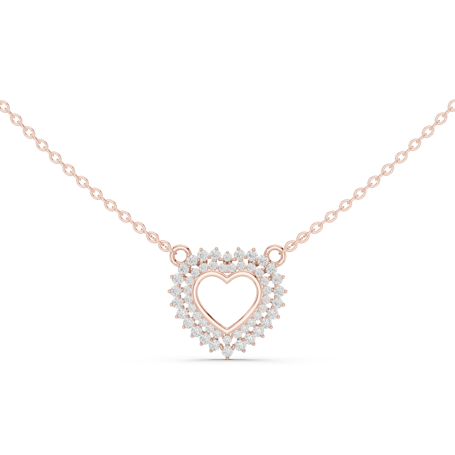 Romantic Diamond-Accent Heart Pendant