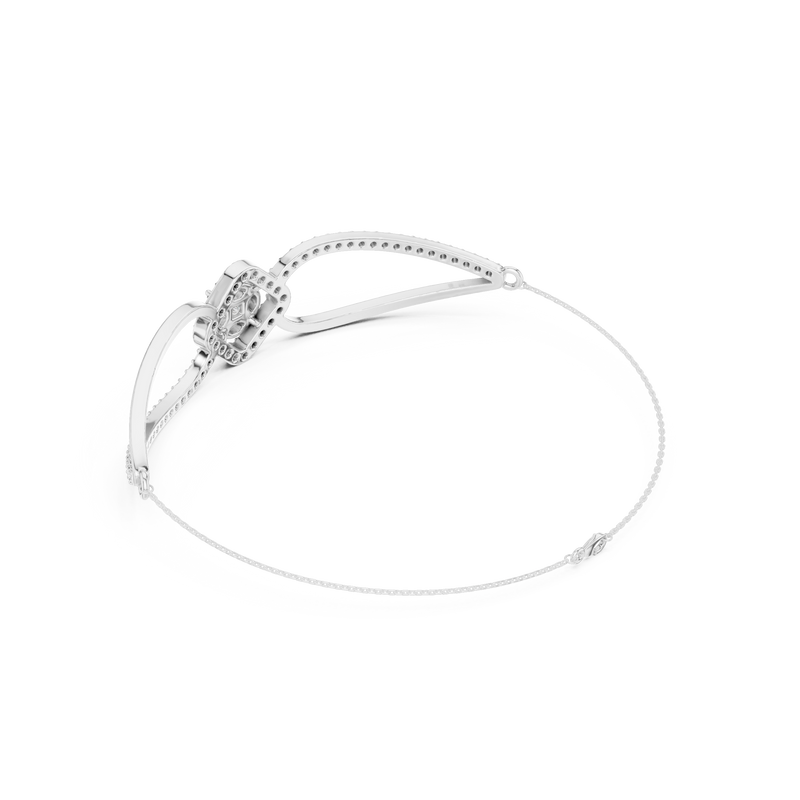 Asymmetrical Cluster Diamond Bracelet