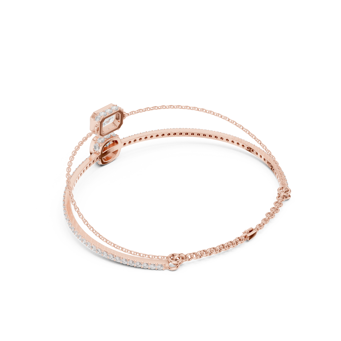 Layered Diamond Duo Bracelet Set