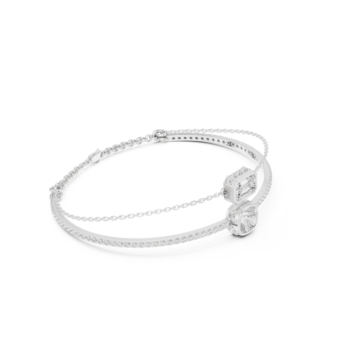 Layered Diamond Duo Bracelet Set