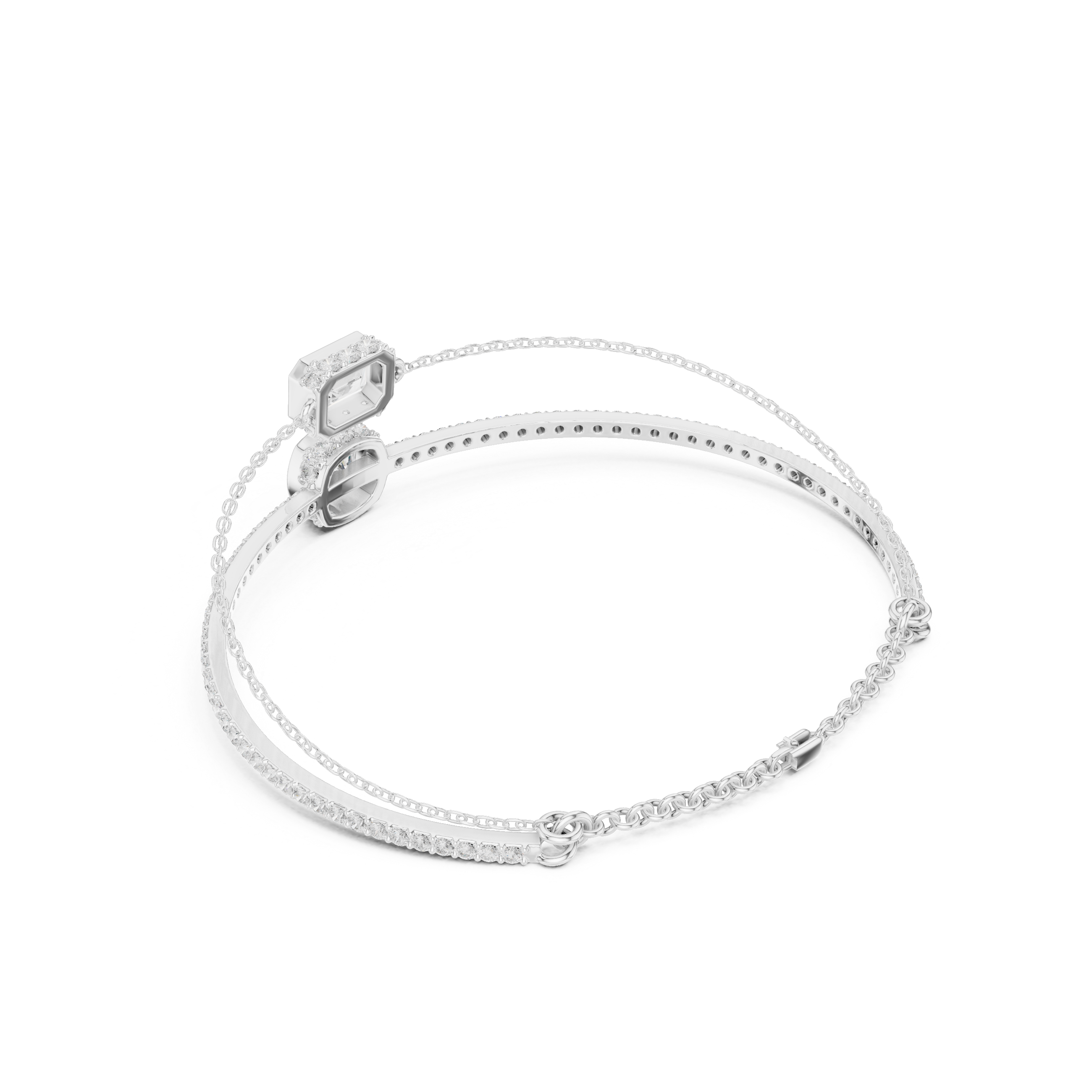 Layered Diamond Duo Bracelet Set