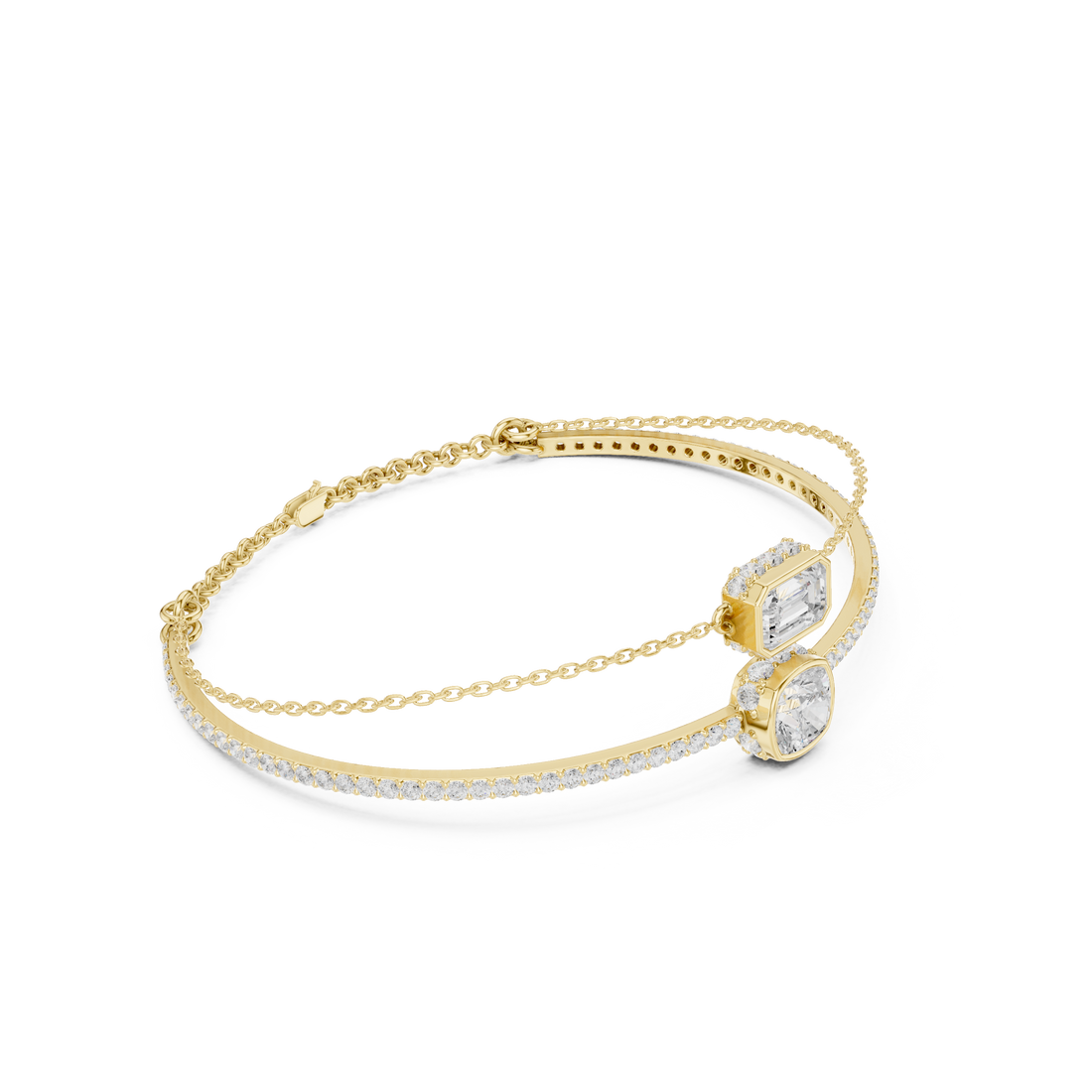 Layered Diamond Duo Bracelet Set