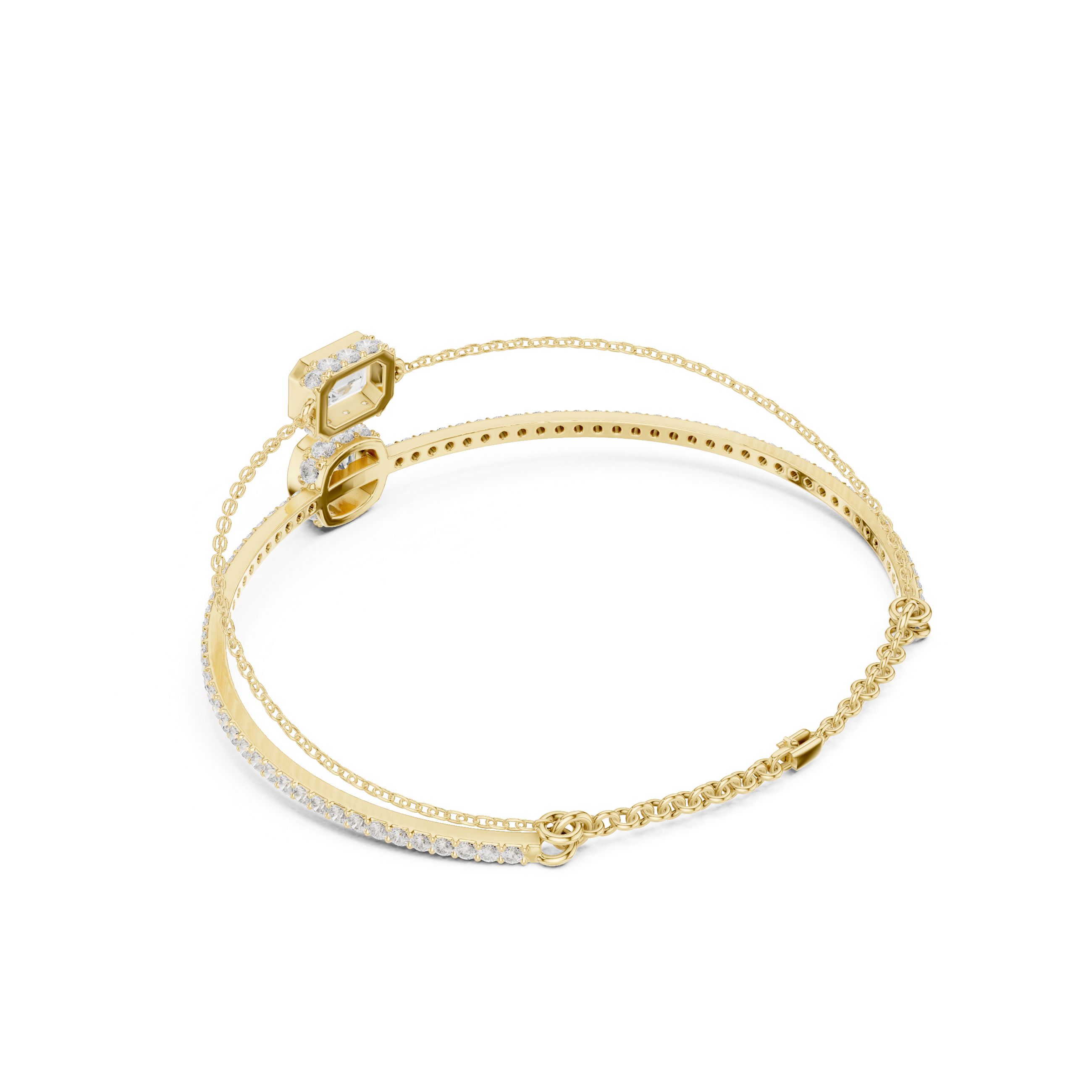 Layered Diamond Duo Bracelet Set