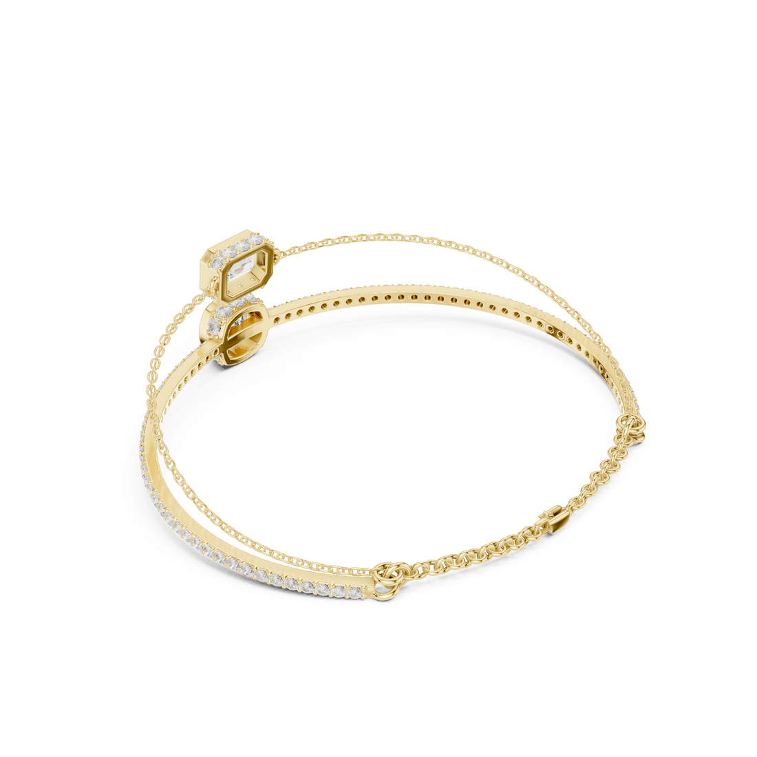 Layered Diamond Duo Bracelet Set