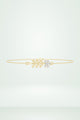 Delicate Diamond Flower & Leaf Bracelet