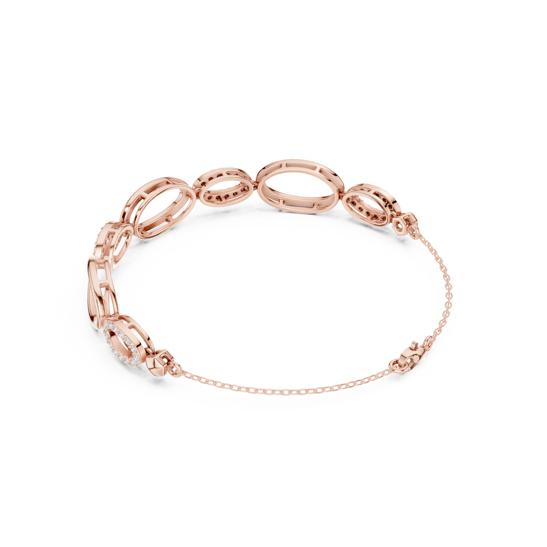 Signature Open Link Pave Bracelet