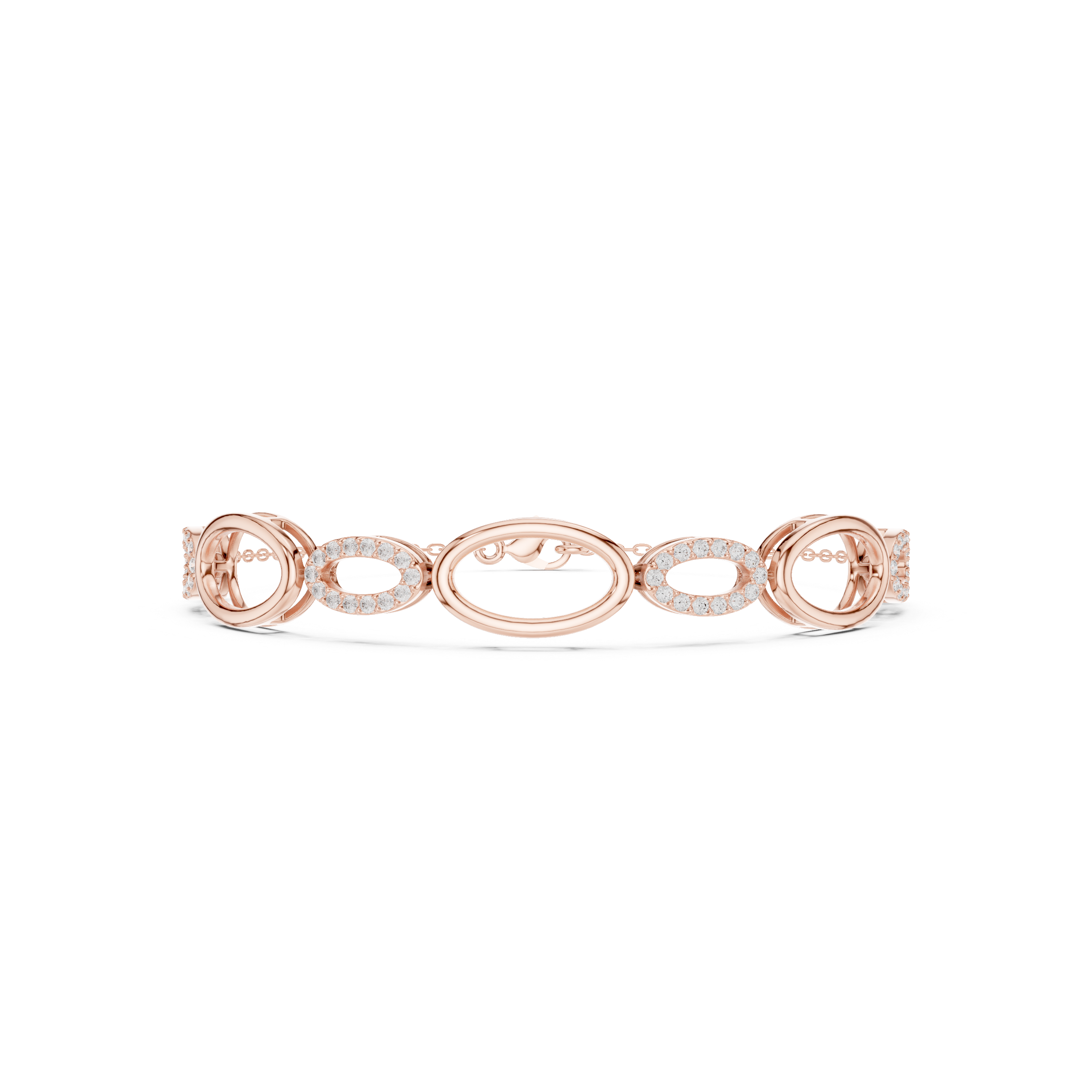 Signature Open Link Pave Bracelet