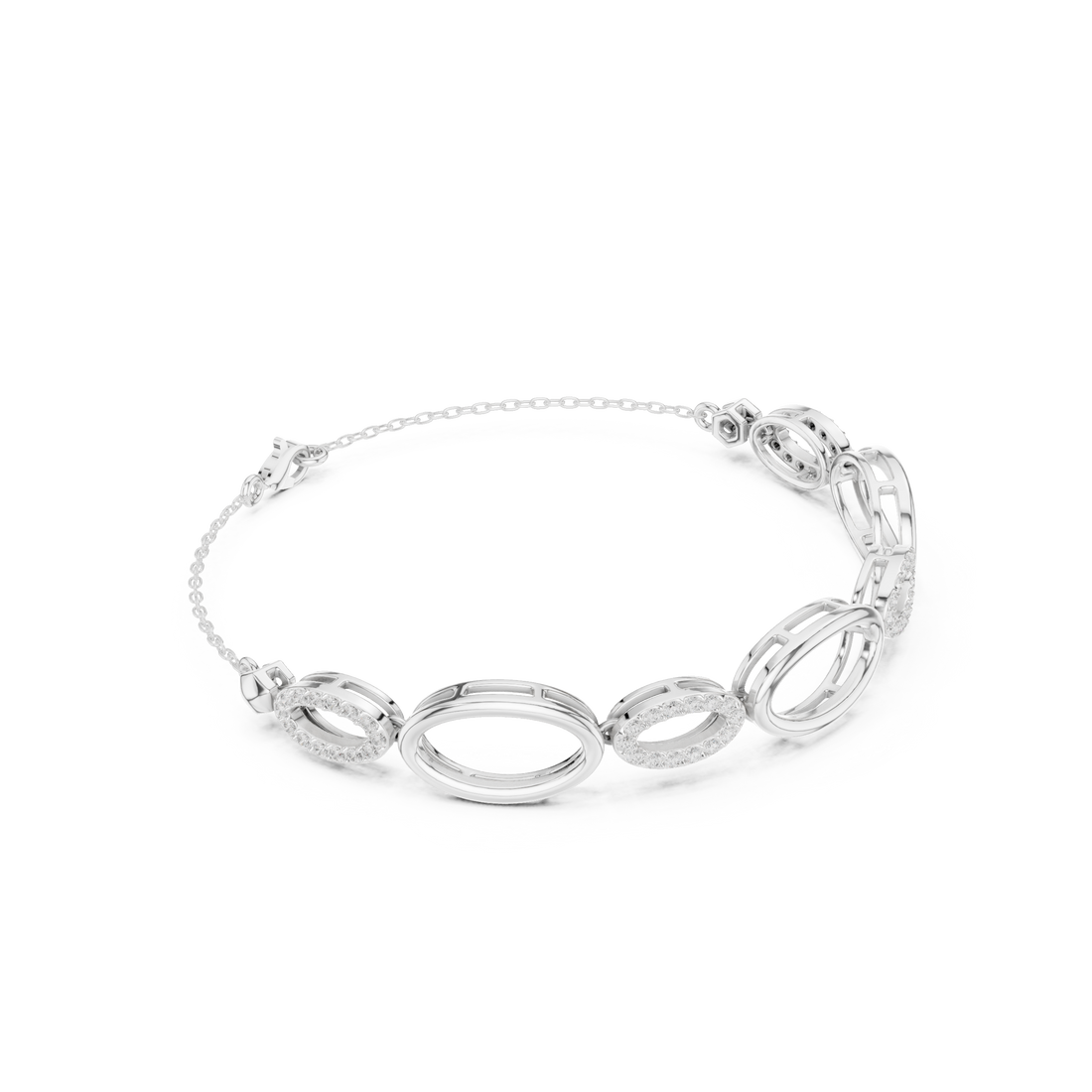 Signature Open Link Pave Bracelet