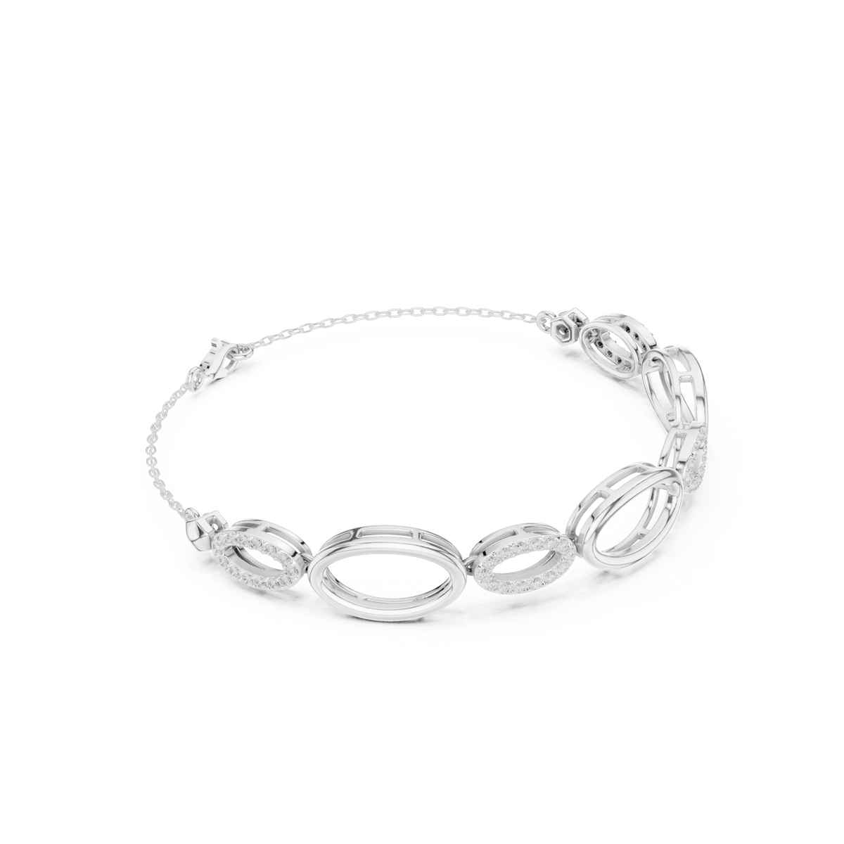 Signature Open Link Pave Bracelet