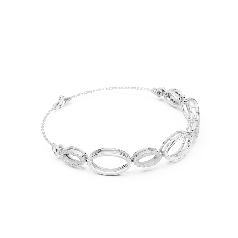 Signature Open Link Pave Bracelet