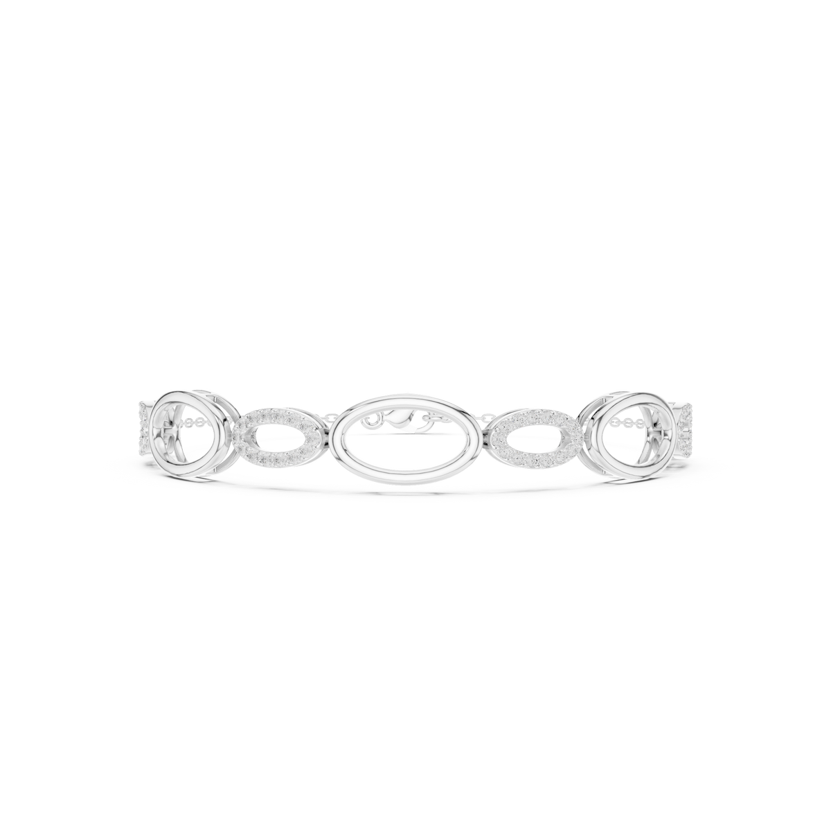 Signature Open Link Pave Bracelet