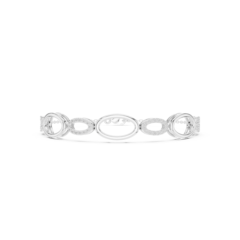 Signature Open Link Pave Bracelet