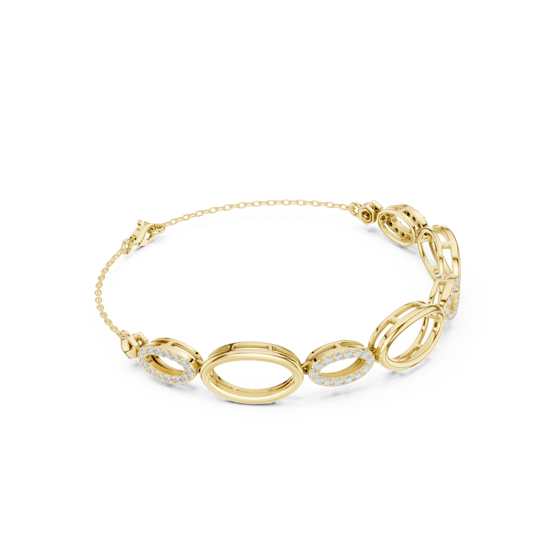 Signature Open Link Pave Bracelet