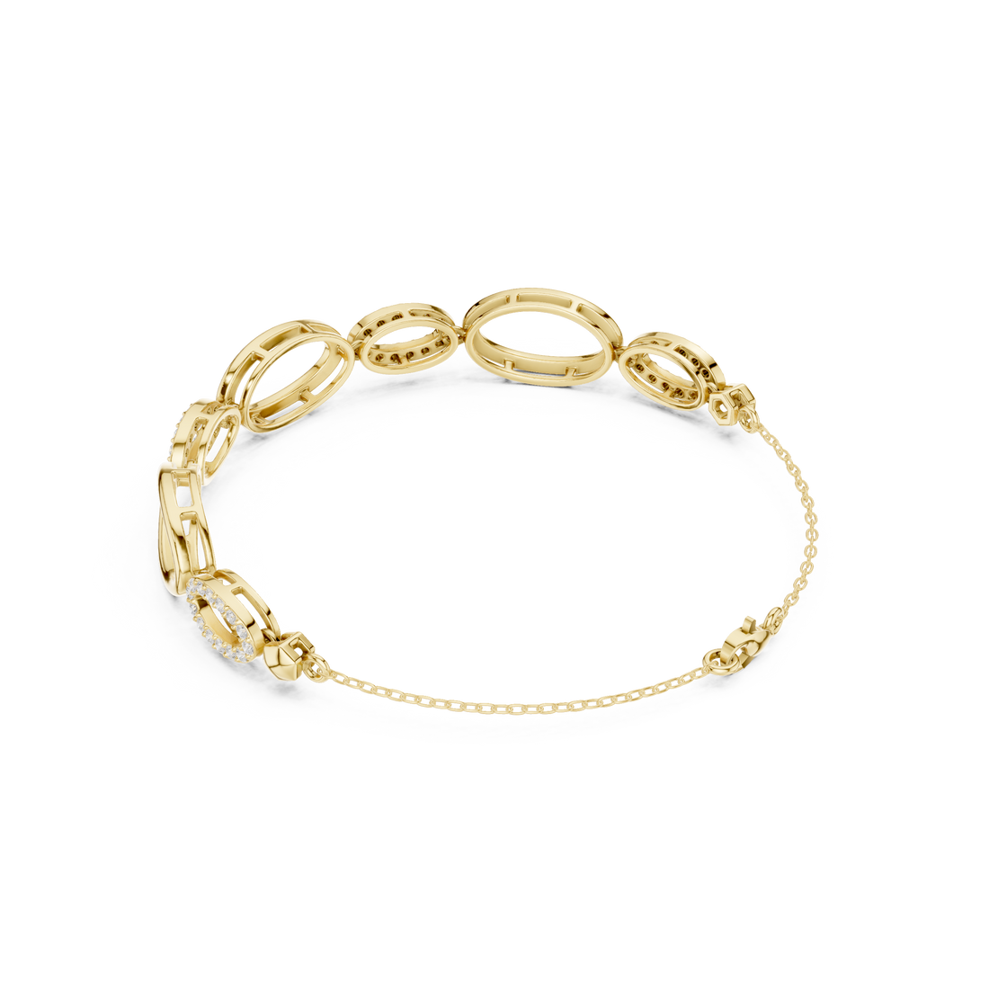 Signature Open Link Pave Bracelet