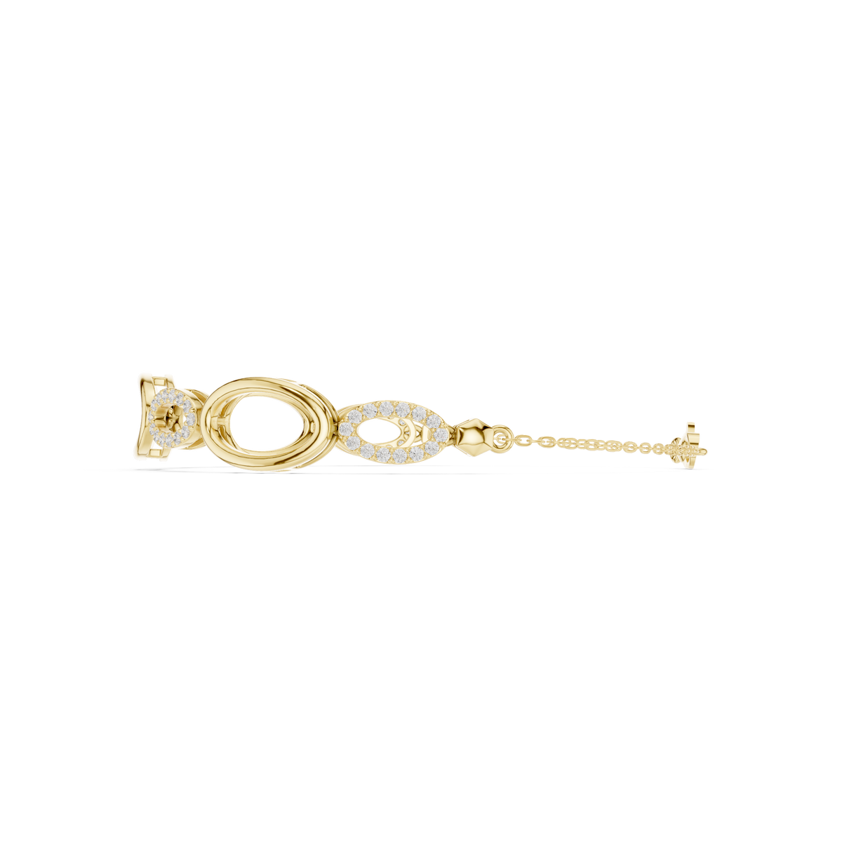 Signature Open Link Pave Bracelet