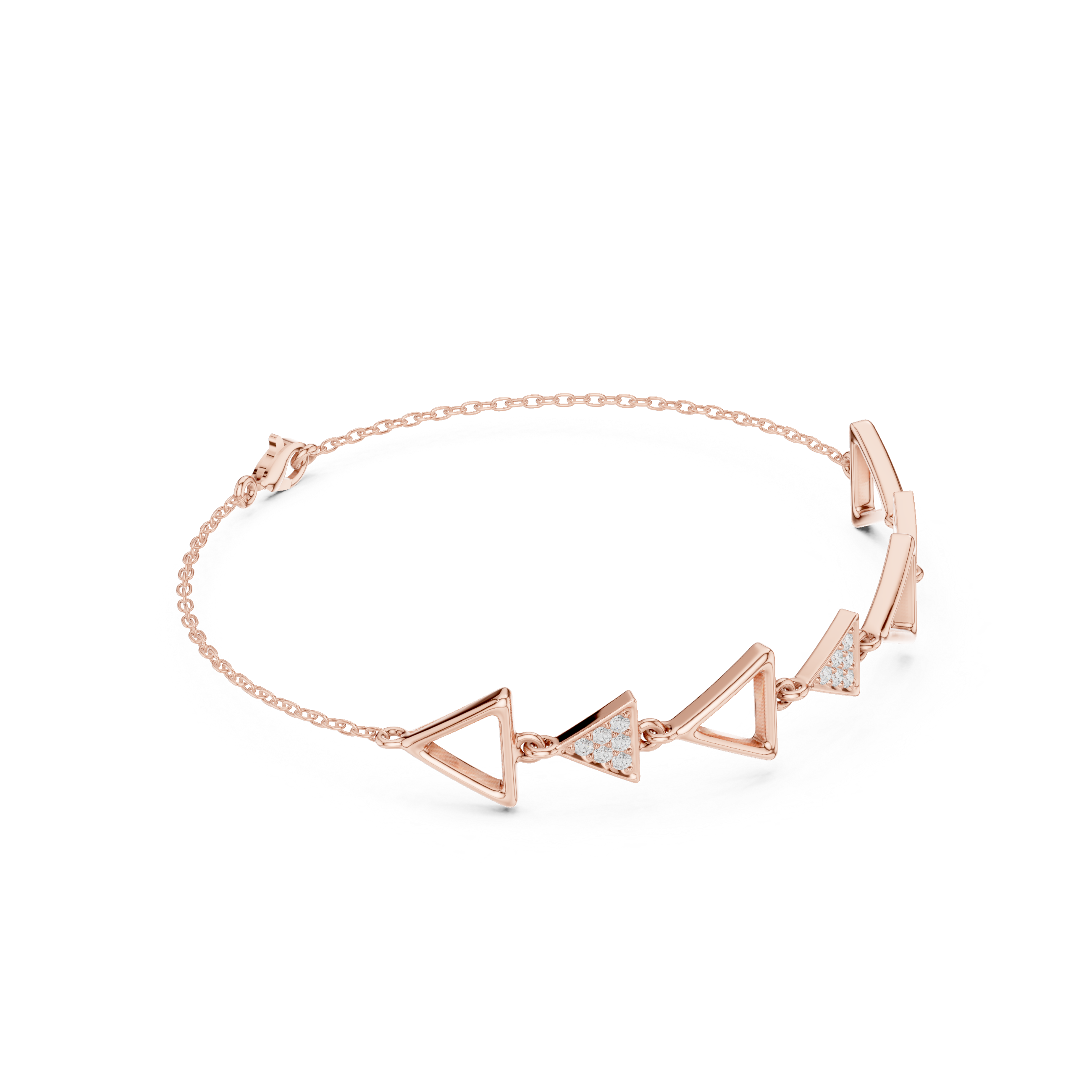 Avant-Garde Triangle Link Bracelet