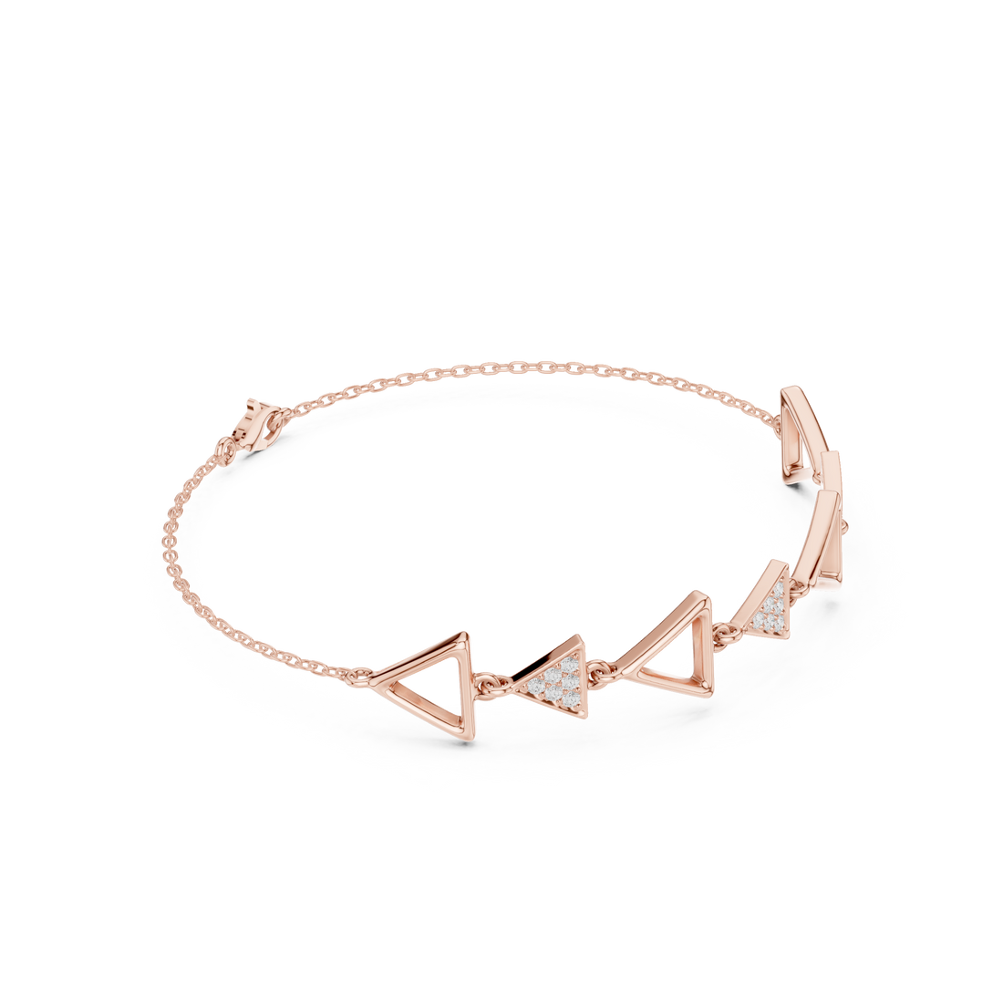 Avant-Garde Triangle Link Bracelet