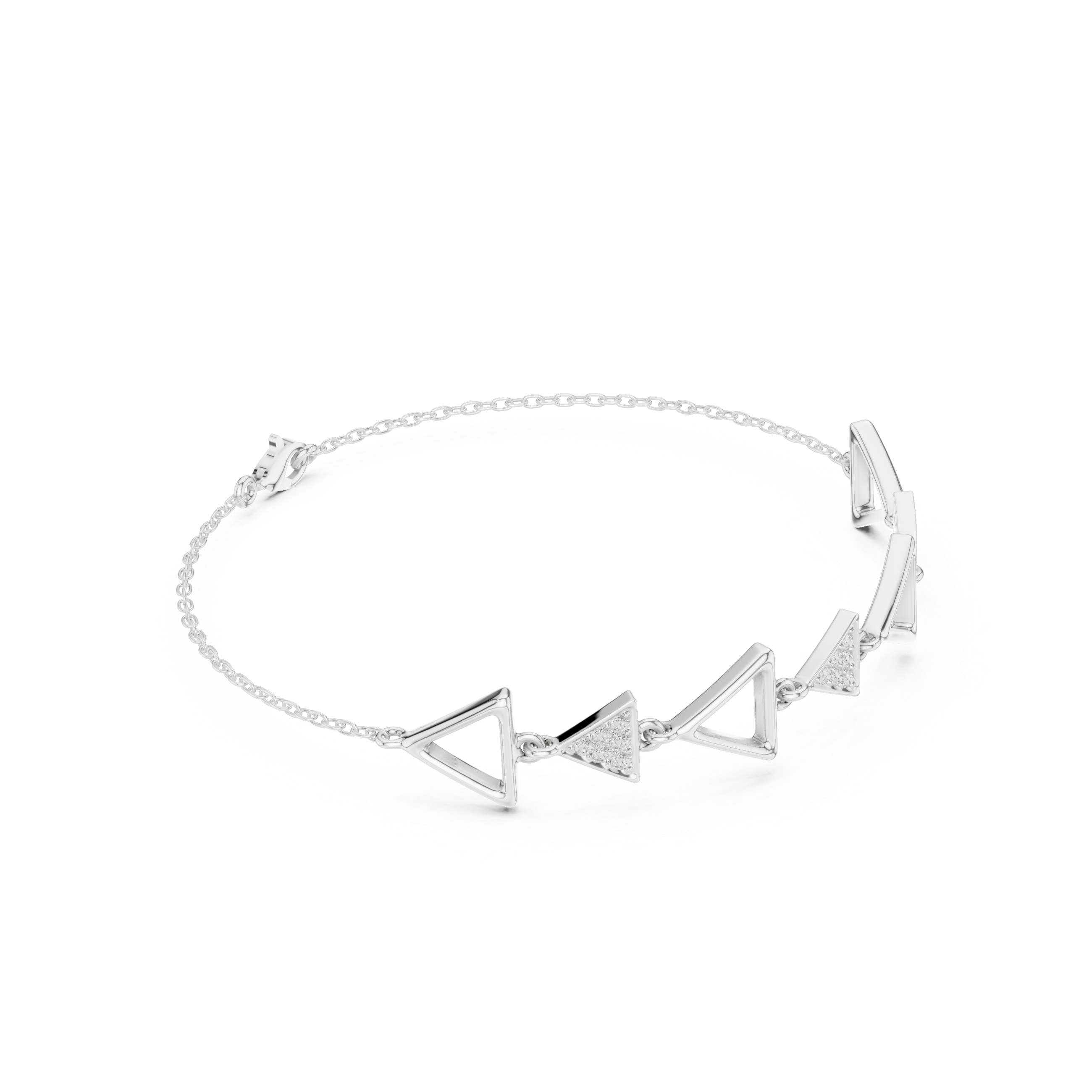 Avant-Garde Triangle Link Bracelet
