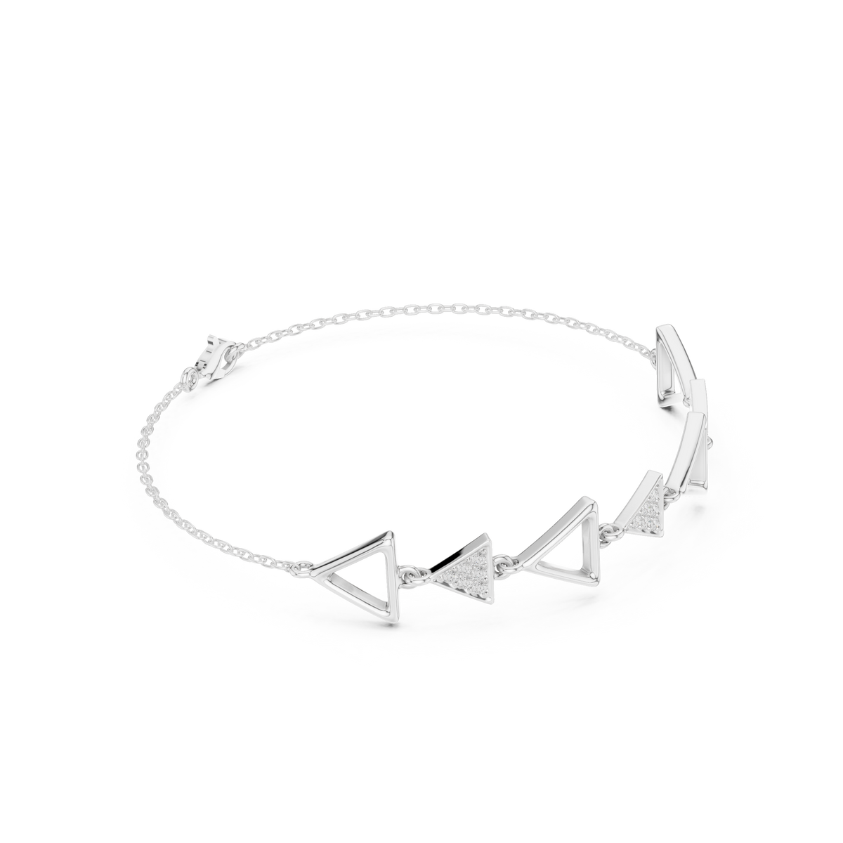 Avant-Garde Triangle Link Bracelet