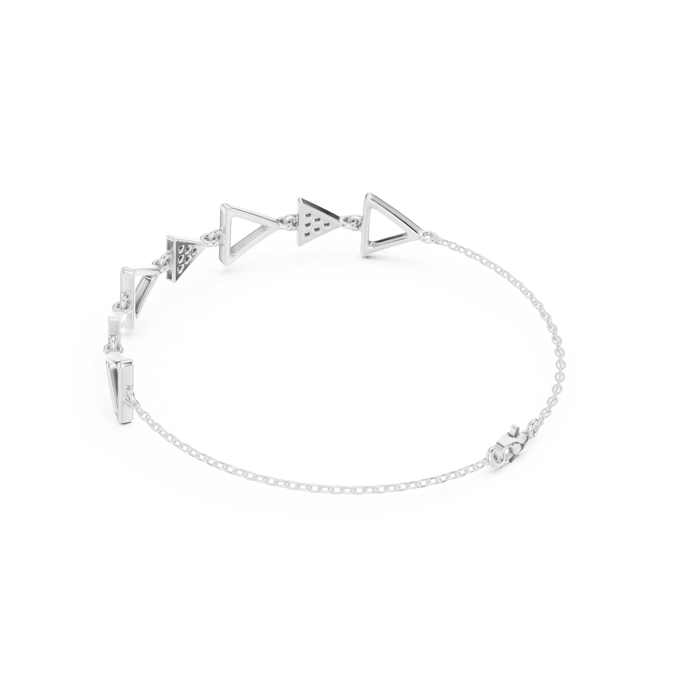 Avant-Garde Triangle Link Bracelet