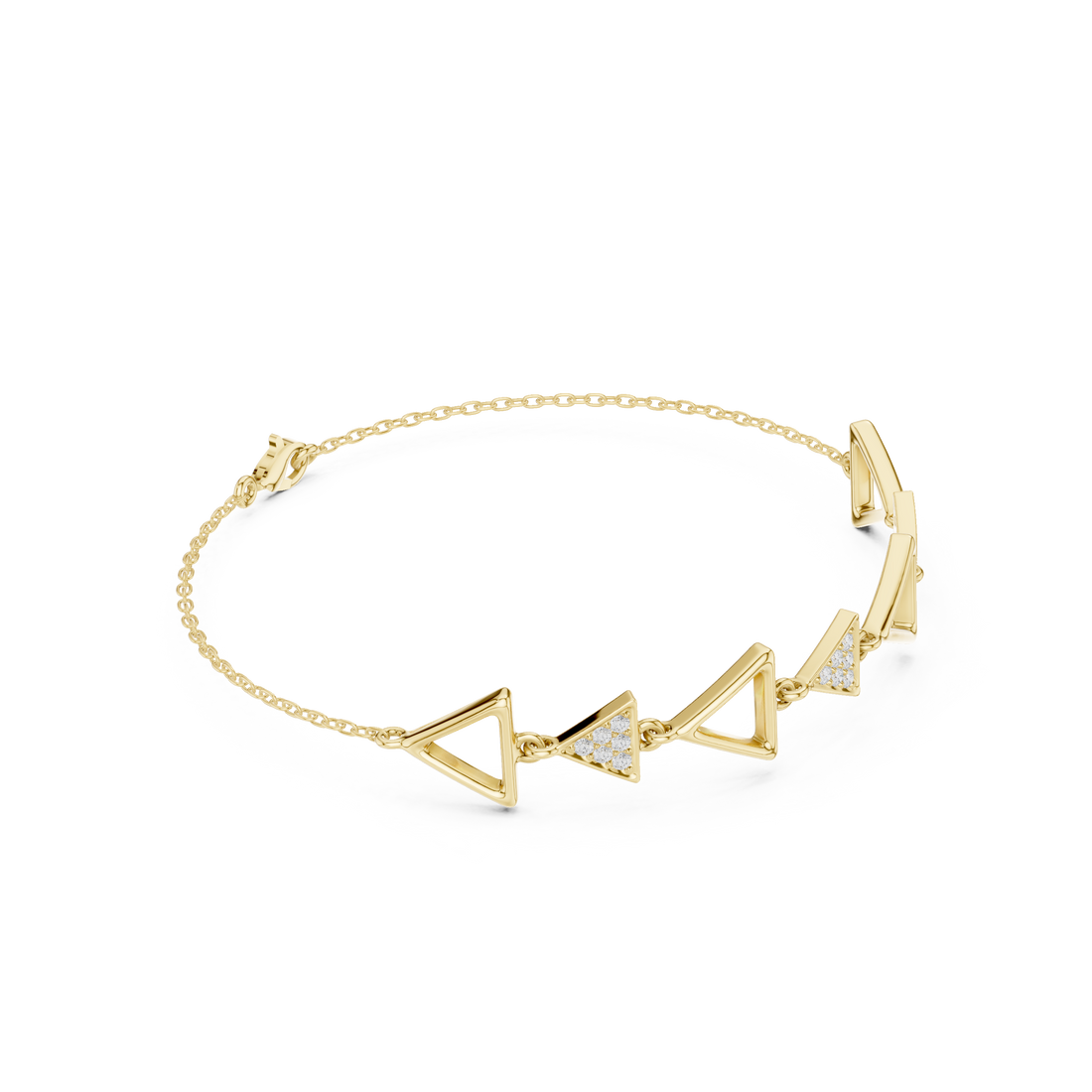 Avant-Garde Triangle Link Bracelet