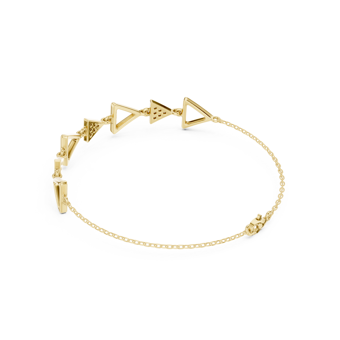 Avant-Garde Triangle Link Bracelet