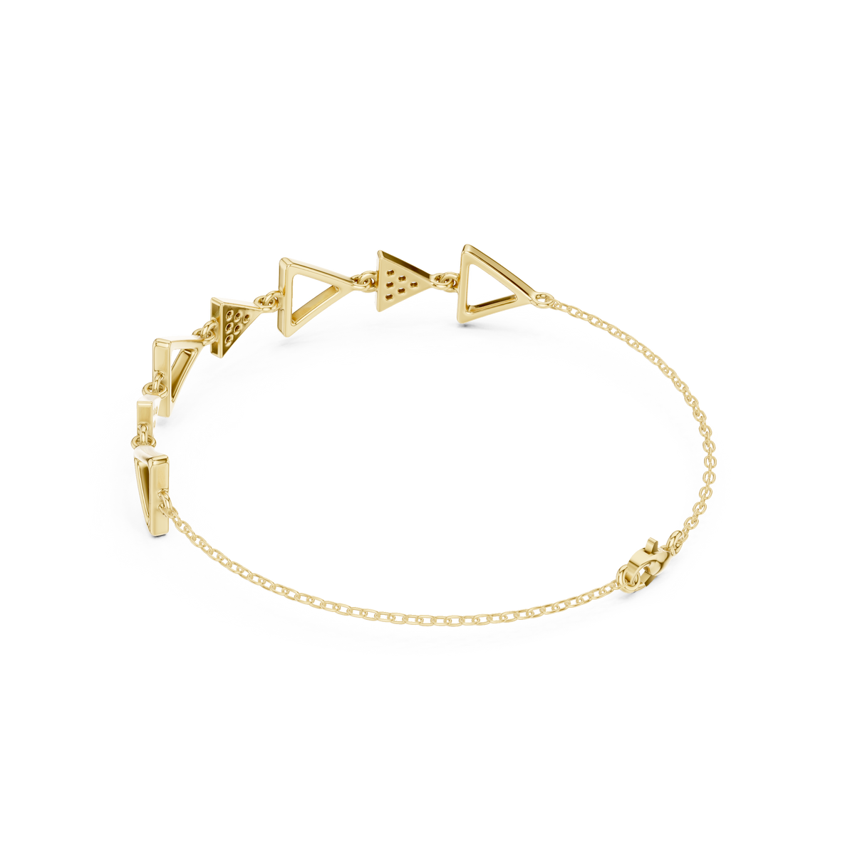 Avant-Garde Triangle Link Bracelet