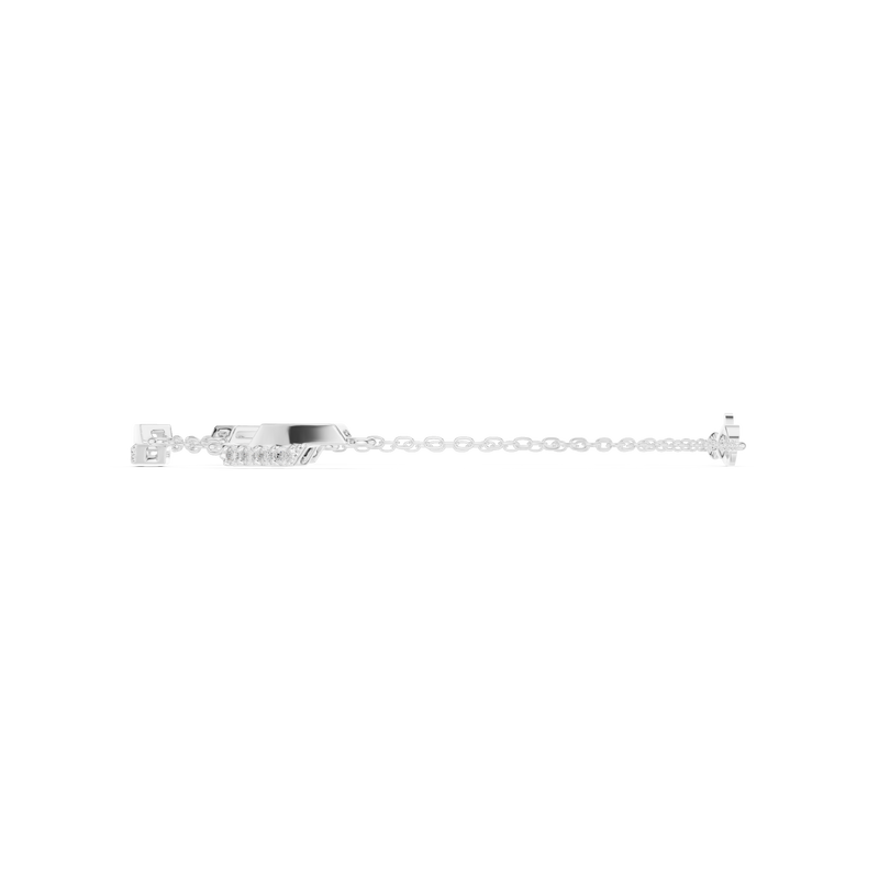 Dainty Diamond Bar Link Bracelet