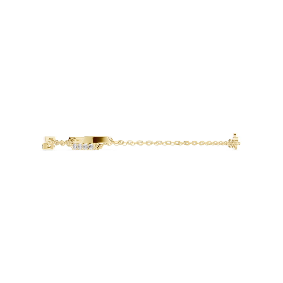 Dainty Diamond Bar Link Bracelet