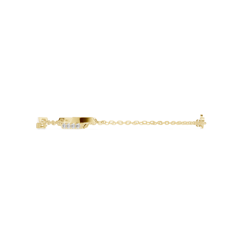 Dainty Diamond Bar Link Bracelet