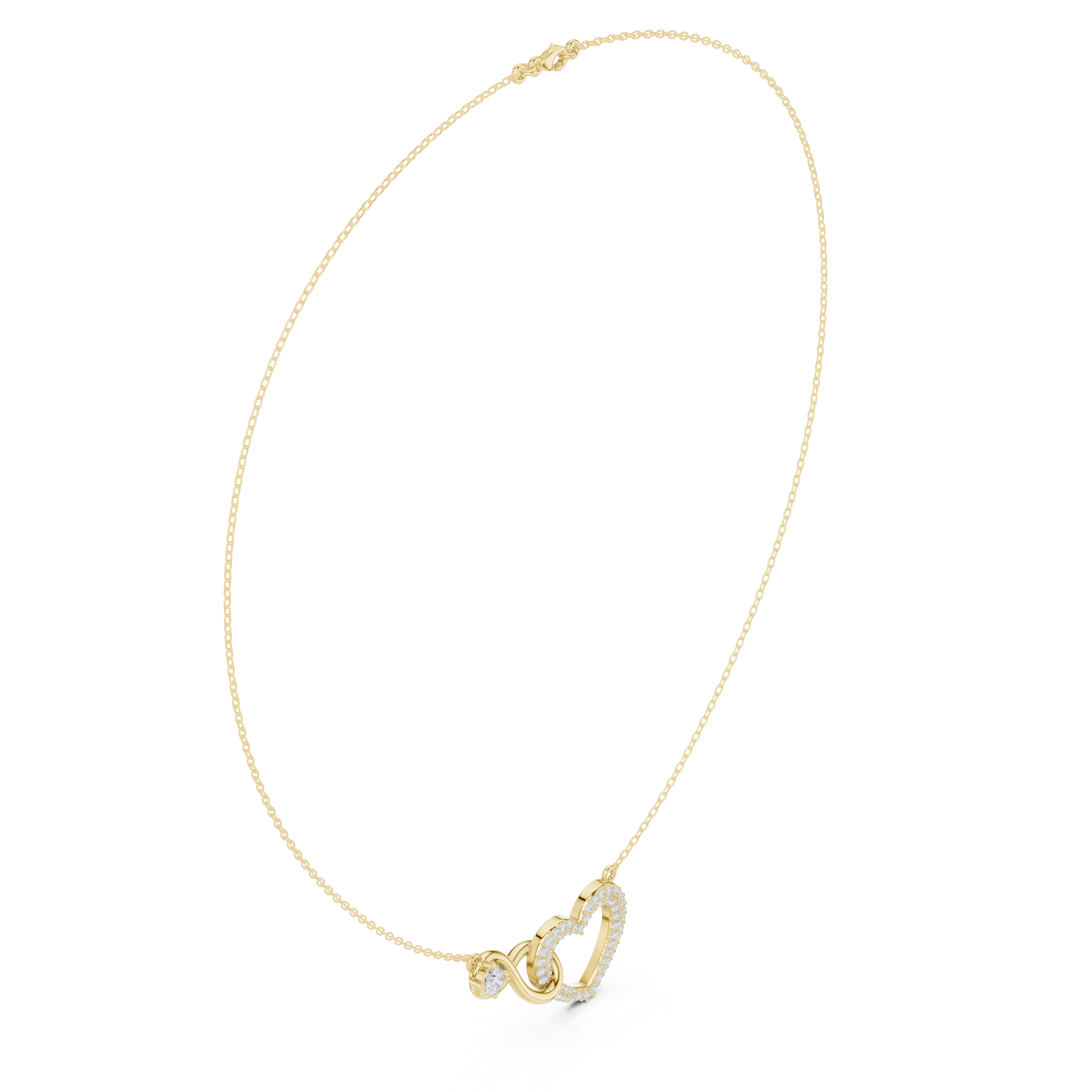 Intertwined Heart & Infinity Pendant