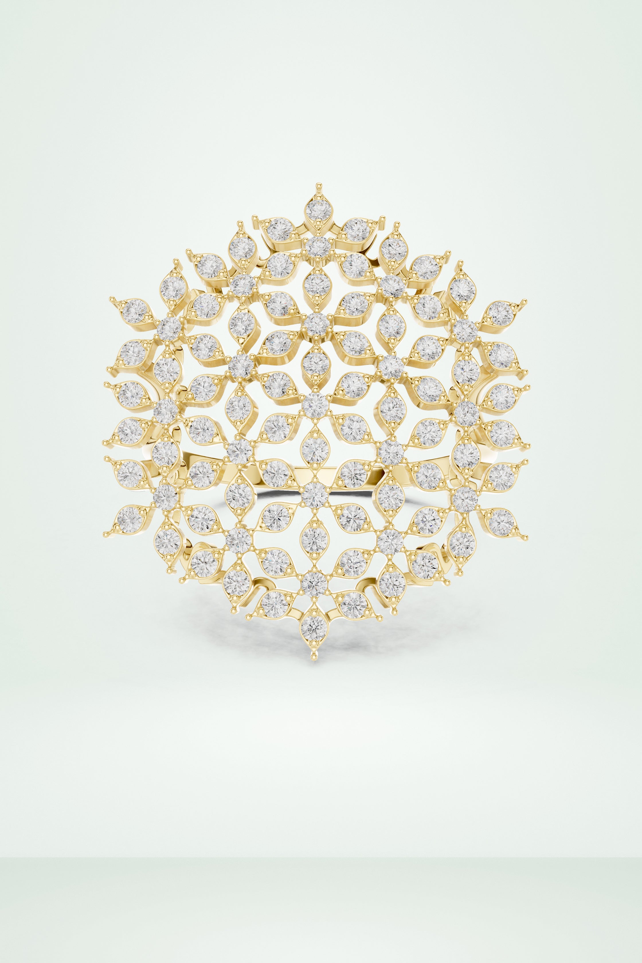 Diamond Floral Cluster Ring